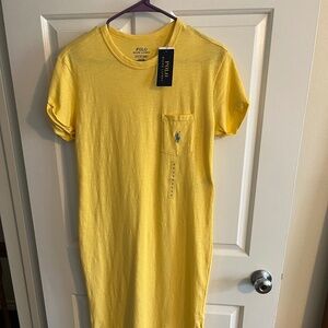 Polo Ralph Lauren Yellow T-Shirt Dress - Size S